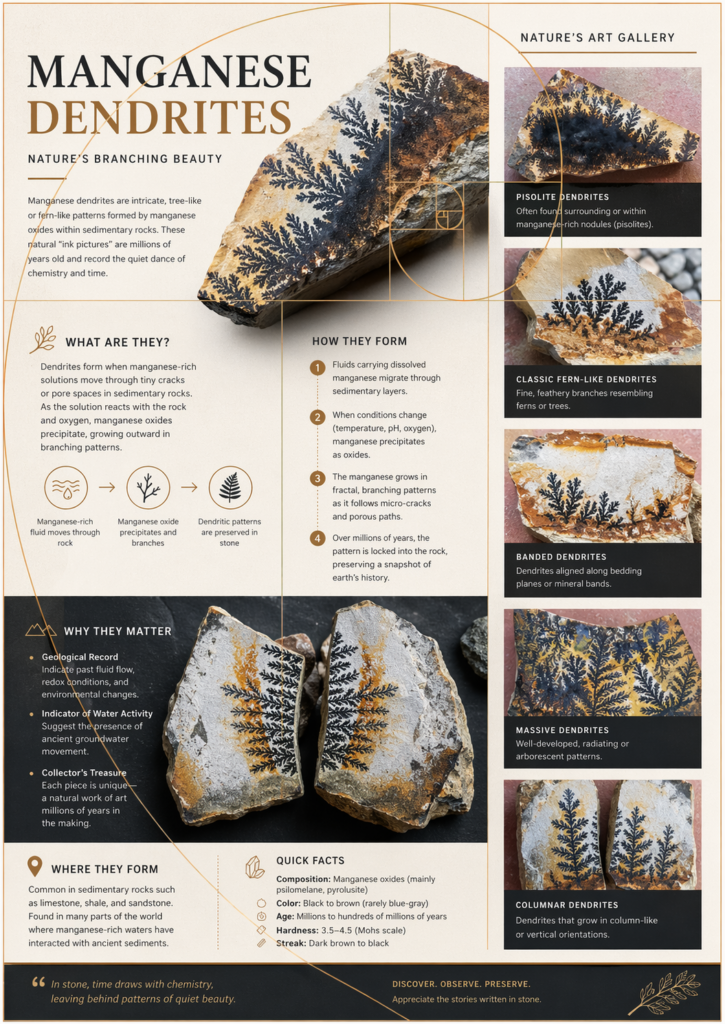 infographic about manganese dendrites.