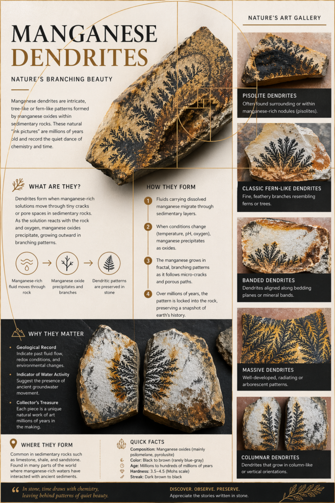 infographic about manganese dendrites.